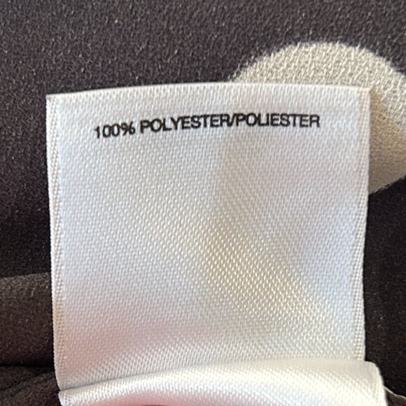 Anne Klein SZ S Silky sleeveless gray & white polka dot top Modern Office Staple - Picture 7 of 7